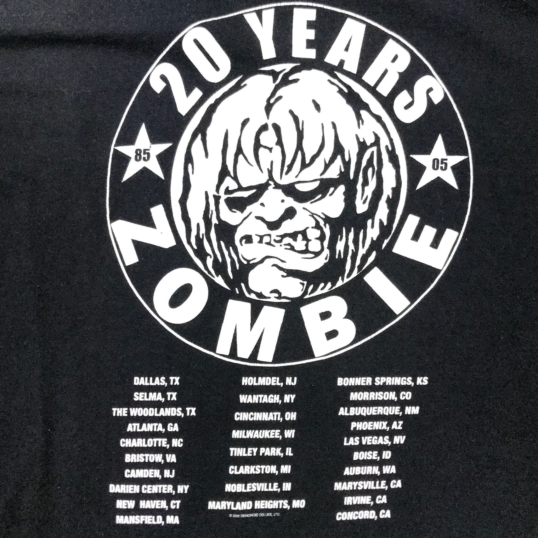Anvil VINTAGE Rob Zombie T-Shirt Mens Medium Black 20 Years Tour 1985-2005 Band Rock Concert Tee Size US M / EU 48-50 / 2 - 6 Thumbnail