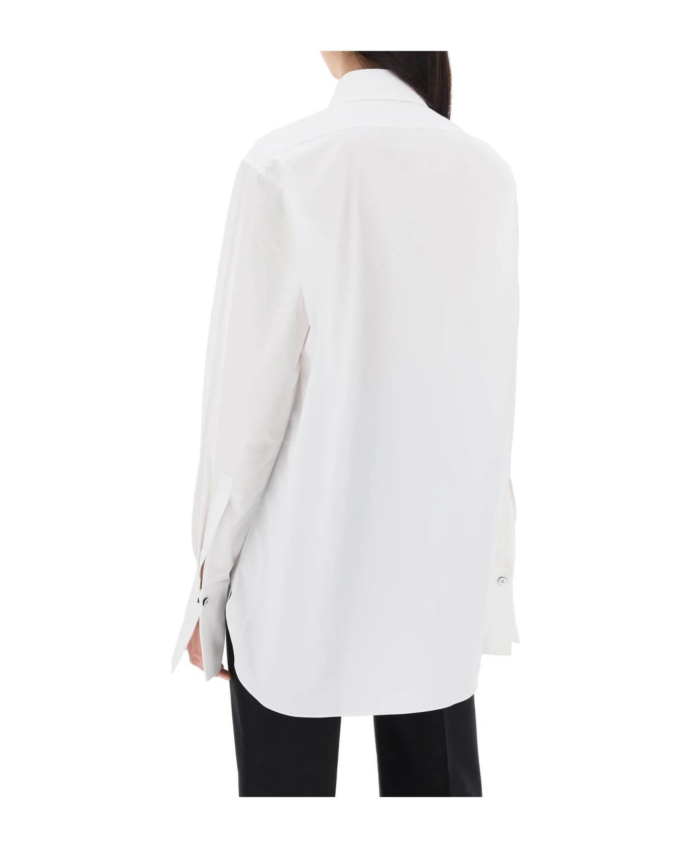 Jil Sander o1y1025 Solid Color Shirt in White Size M / US 6-8 / IT 42-44 - 3 Thumbnail