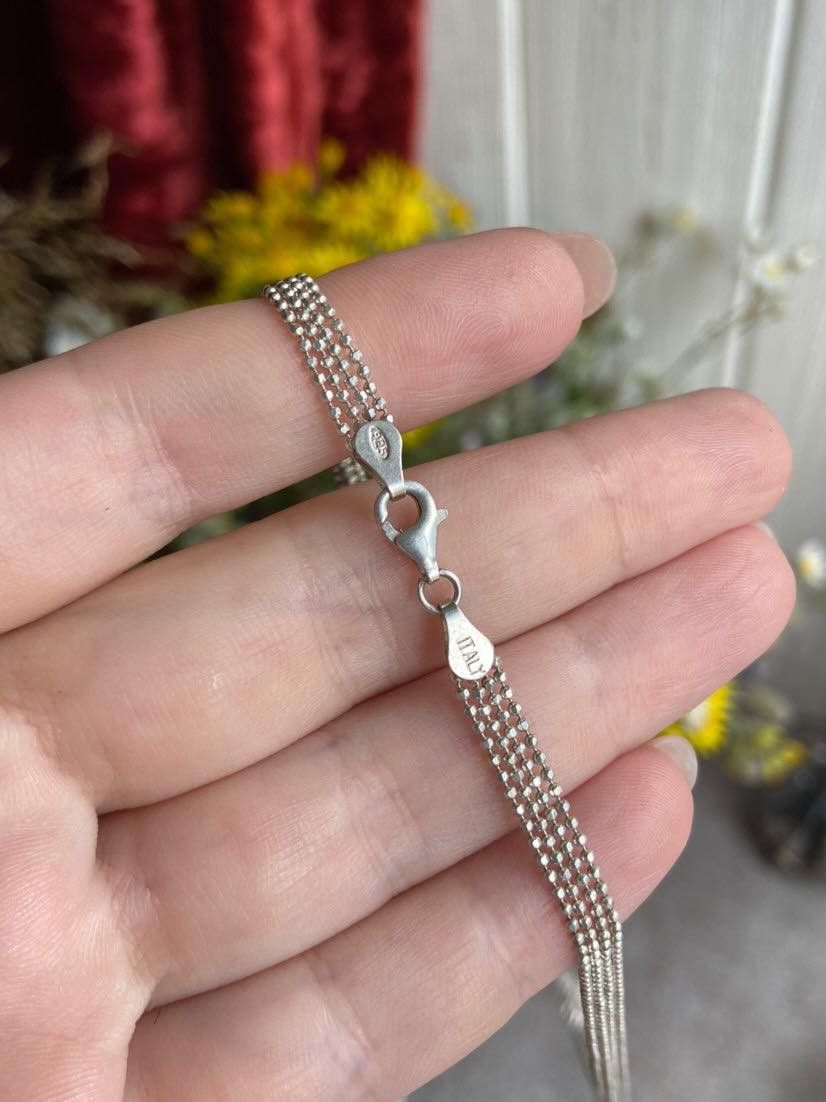 Fine Sterling Silver 925 Chain Necklace Italy 11.4 gr