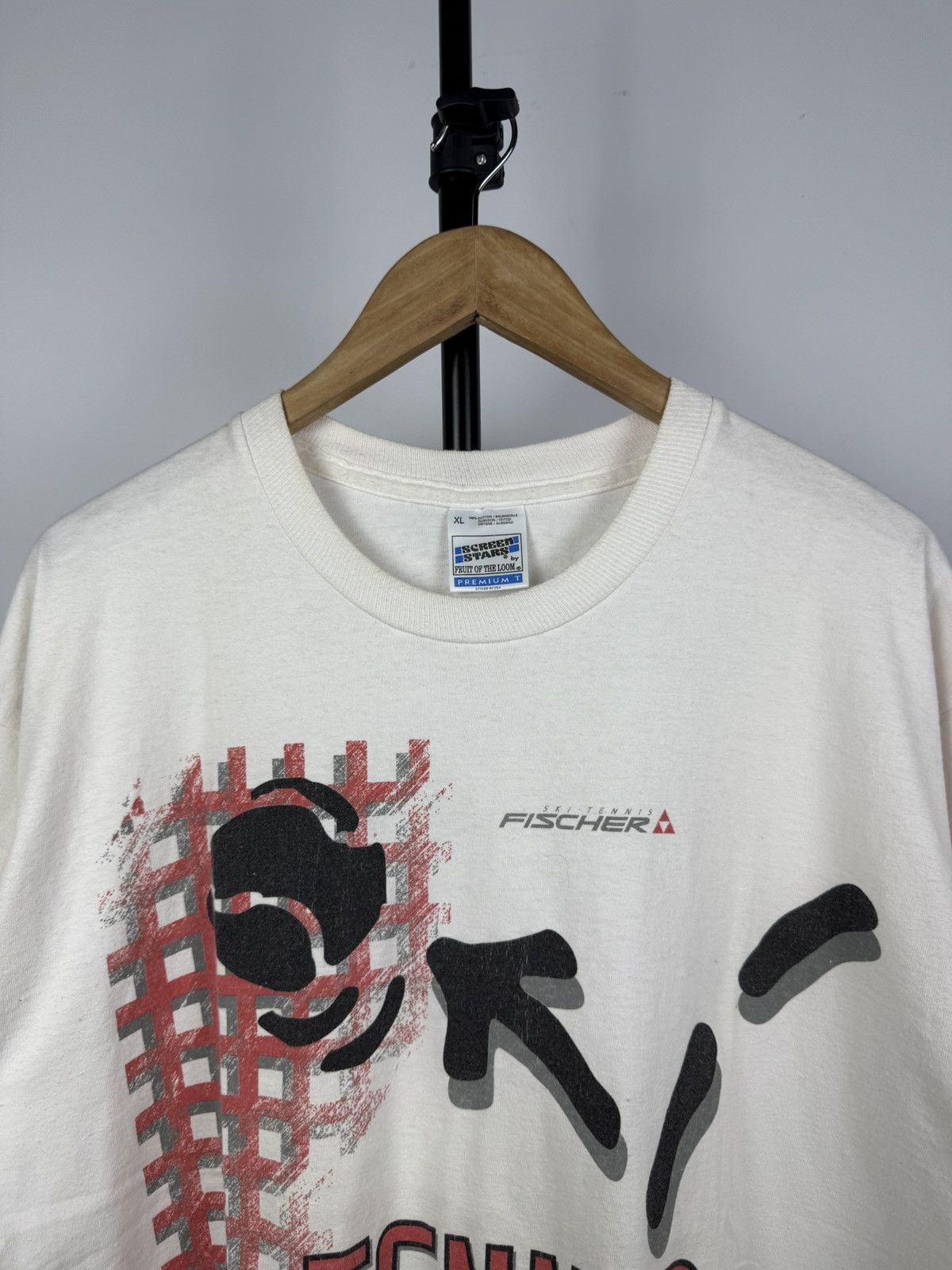 Vintage Vintage 90s Tennis Rackets by Fisher Graphic T Shirt Size US XL / EU 56 / 4 - 2 Thumbnail