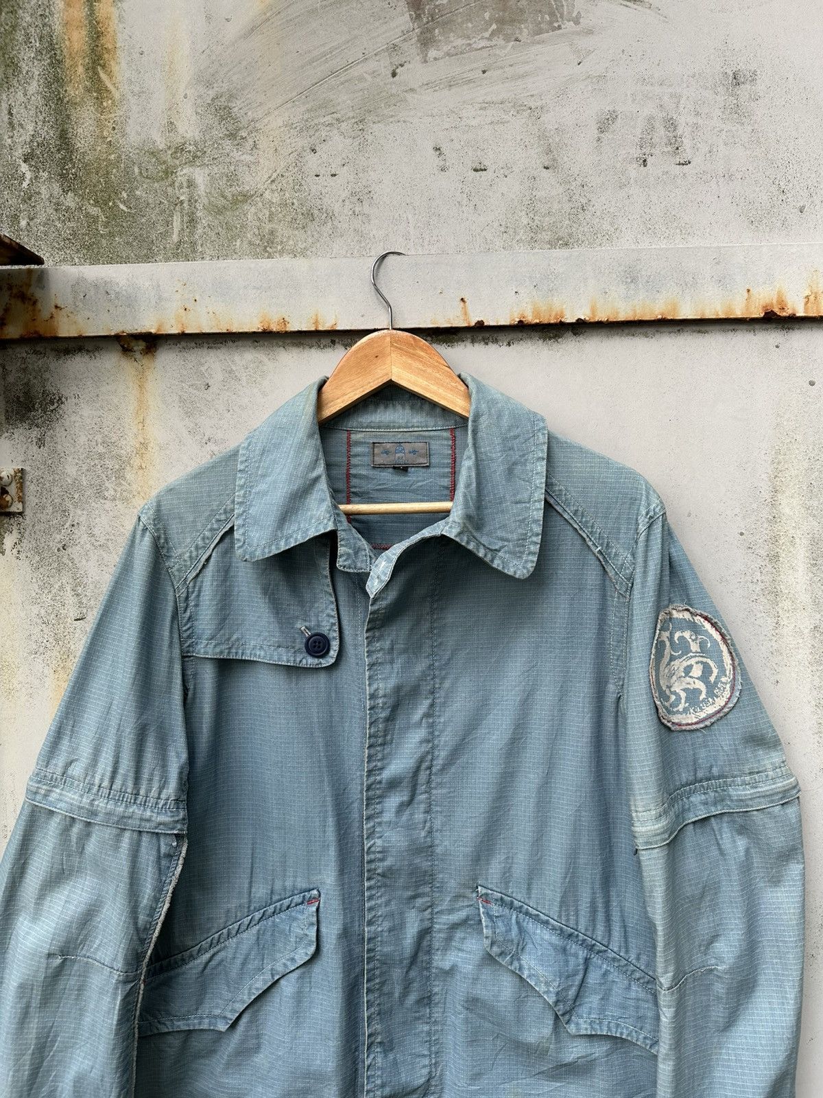 Indigo 👹Vintage Indigo Japan Utility Button Down Jacket Size US M / EU 48-50 / 2 - 4 Thumbnail