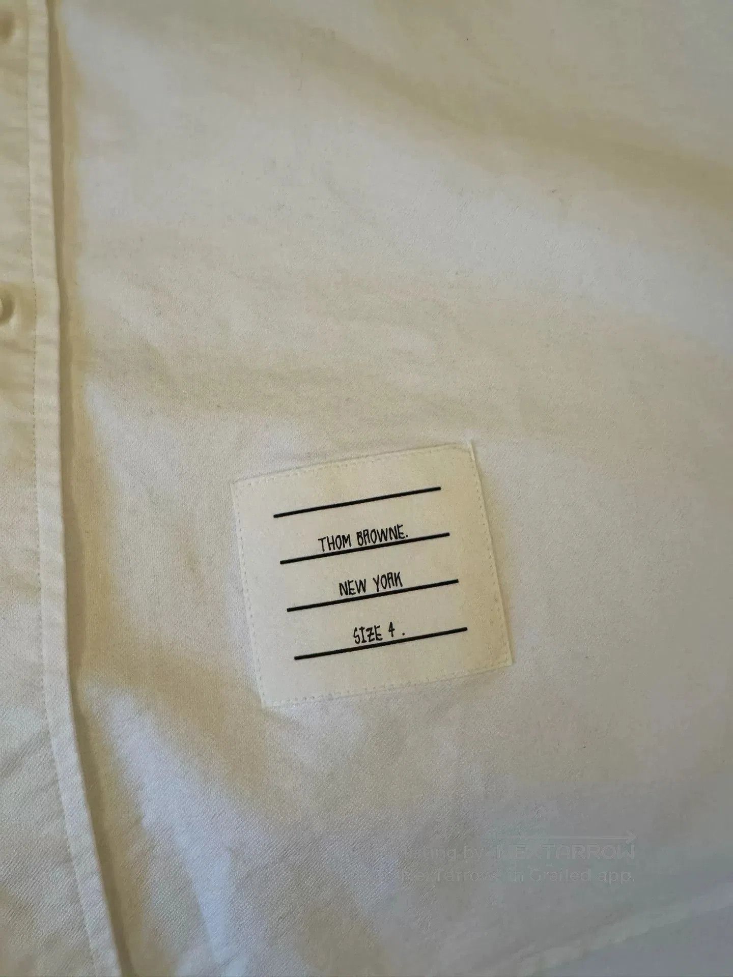 Thom Browne THOM BROWNE Striped Button-Up Shirt White. Size US M / EU 48-50 / 2 - 5 Thumbnail