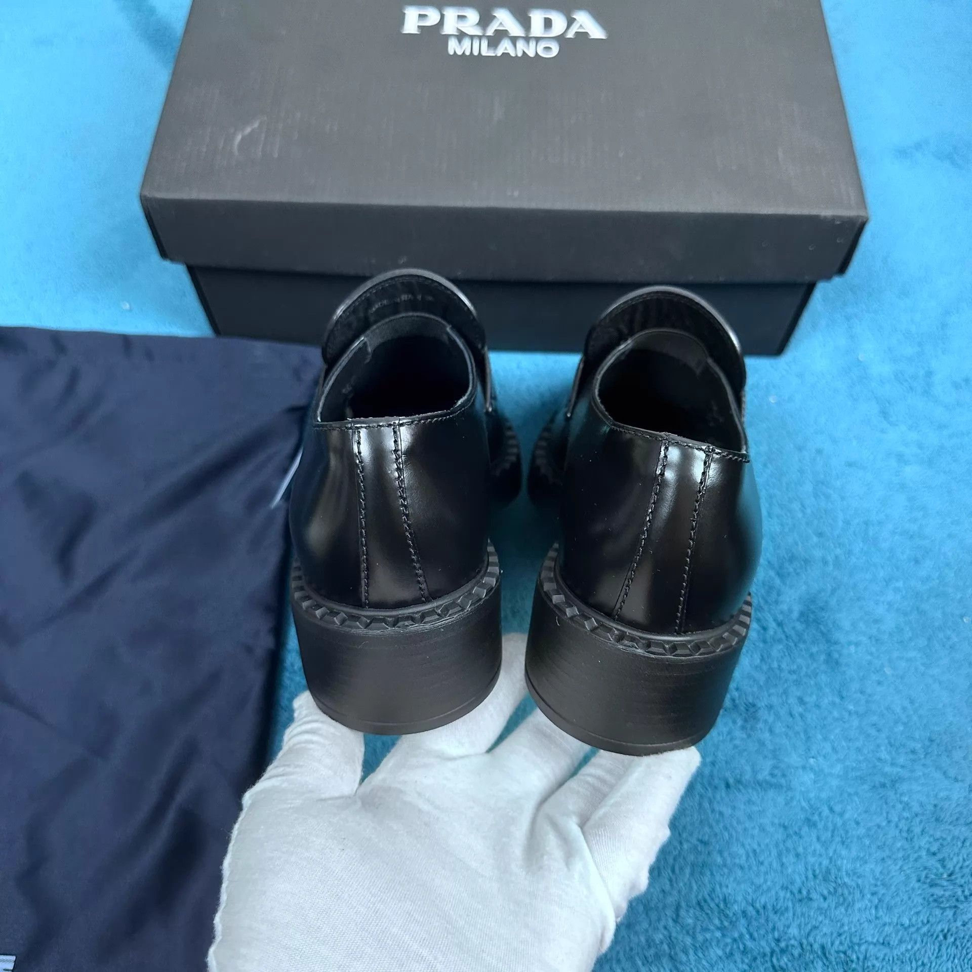 Prada Prada Leather Loafer Black 36 Size US 5.5 / IT 35.5 - 4 Thumbnail