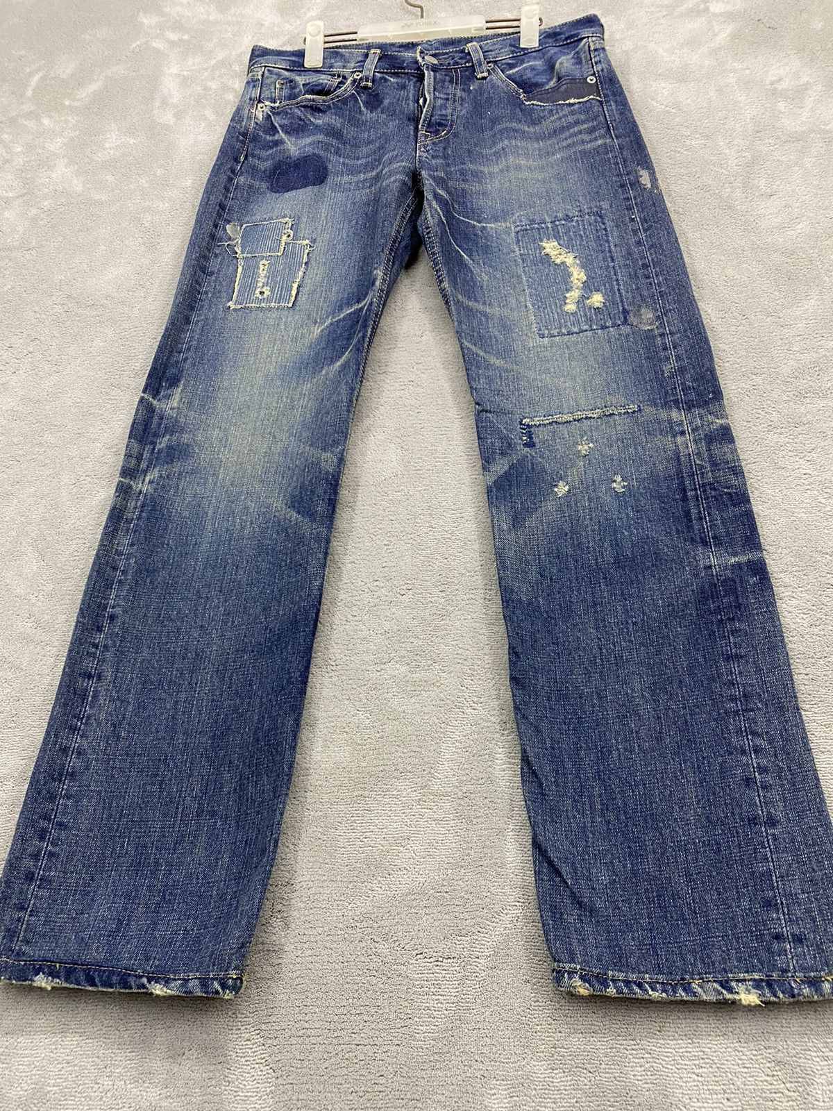 Hysteric Glamour Japanese Brand DMG Distressed Patcwork Jeans Size US 32 / EU 48 - 5 Thumbnail