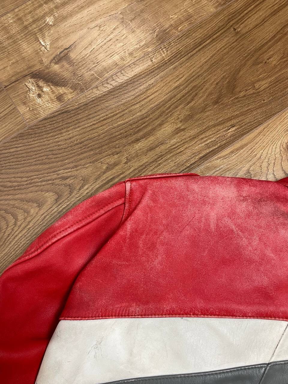 Genuine Leather × Vintage Vintage Genuine Leather 90’s Y2K Red Racing IXS Faded Jacket Size US M / EU 48-50 / 2 - 22 Thumbnail