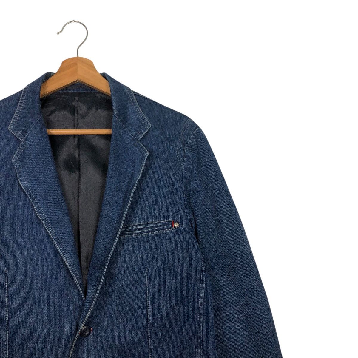 Vintage 📌Vintage Denim Jacket Indigo Worker Pagelo Issey Miyake Size US S / EU 44-46 / 1 - 7 Thumbnail