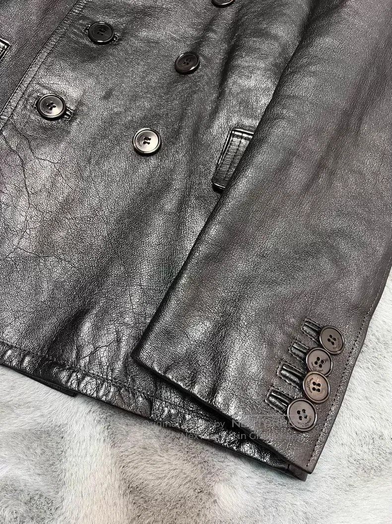 Saint Laurent Paris Saint Laurent Paris Calf Leather Notched Lapel Double Brea Size US M / EU 48-50 / 2 - 6 Thumbnail