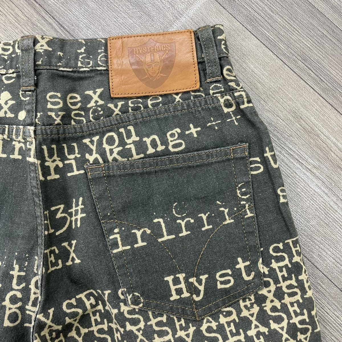 Hysteric Glamour Hysteric Glamour Sex Fuck Bitch Typewritter Flared Jeans Y2K Size US 28 / EU 44 - 14 Thumbnail