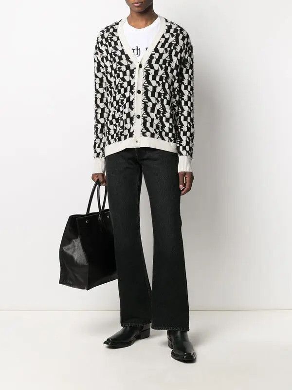 Amiri o1y0525 Cardigan in Black/White Size US M / EU 48-50 / 2 - 5 Thumbnail