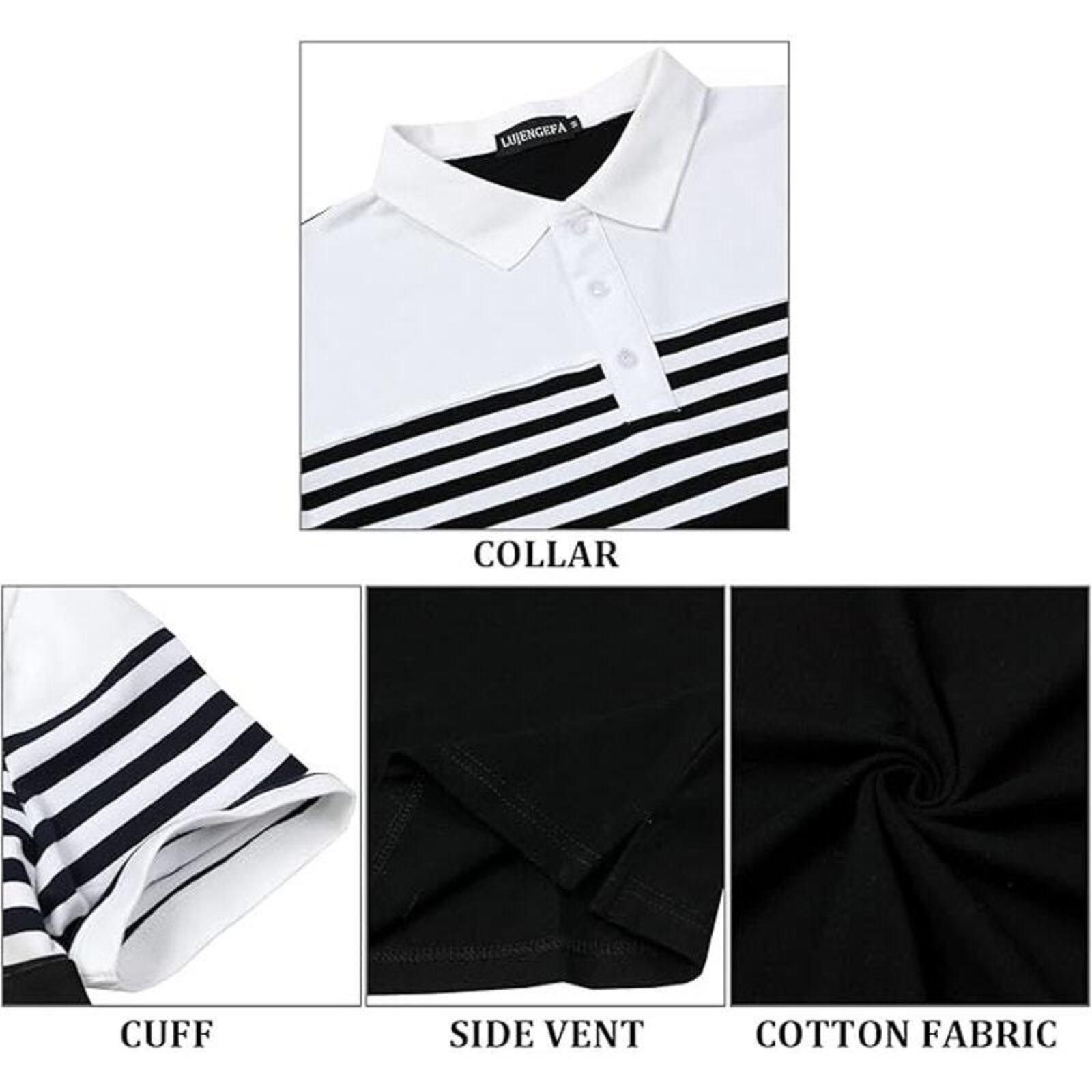 Other 2XL Men's Polo Shirt Short Sleeve Striped Casual Slim Fit Size US XXL / EU 58 / 5 - 4 Thumbnail