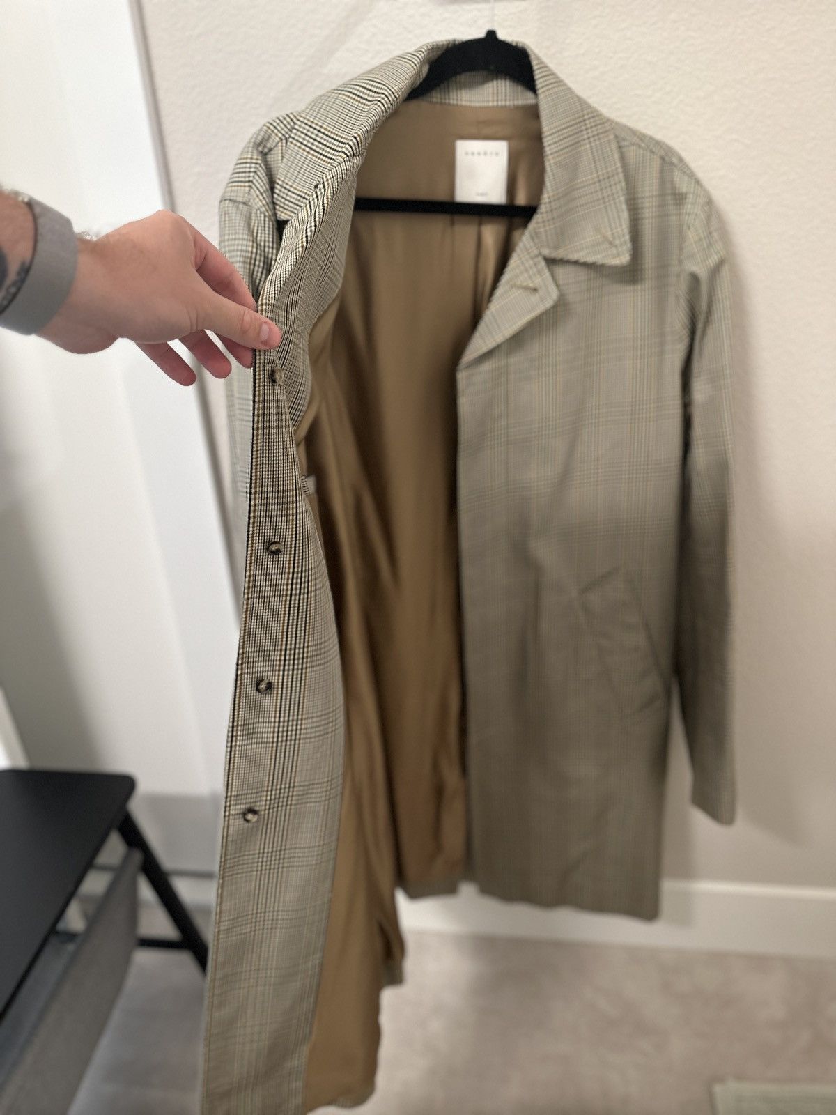 Sandro Sandro Men’s Single-Breasted Concealed Coat Size US XL / EU 56 / 4 - 4 Thumbnail