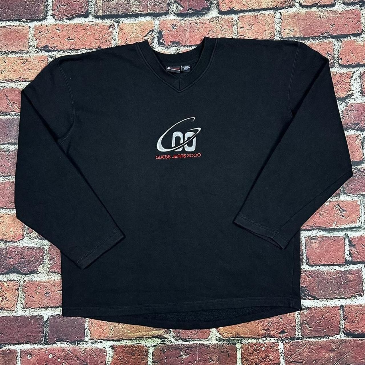 Guess Vintage Guess Jeans 2000 Sweatshirt Y2K Pullover V-Neck Size US XL / EU 56 / 4 - 1 Thumbnail