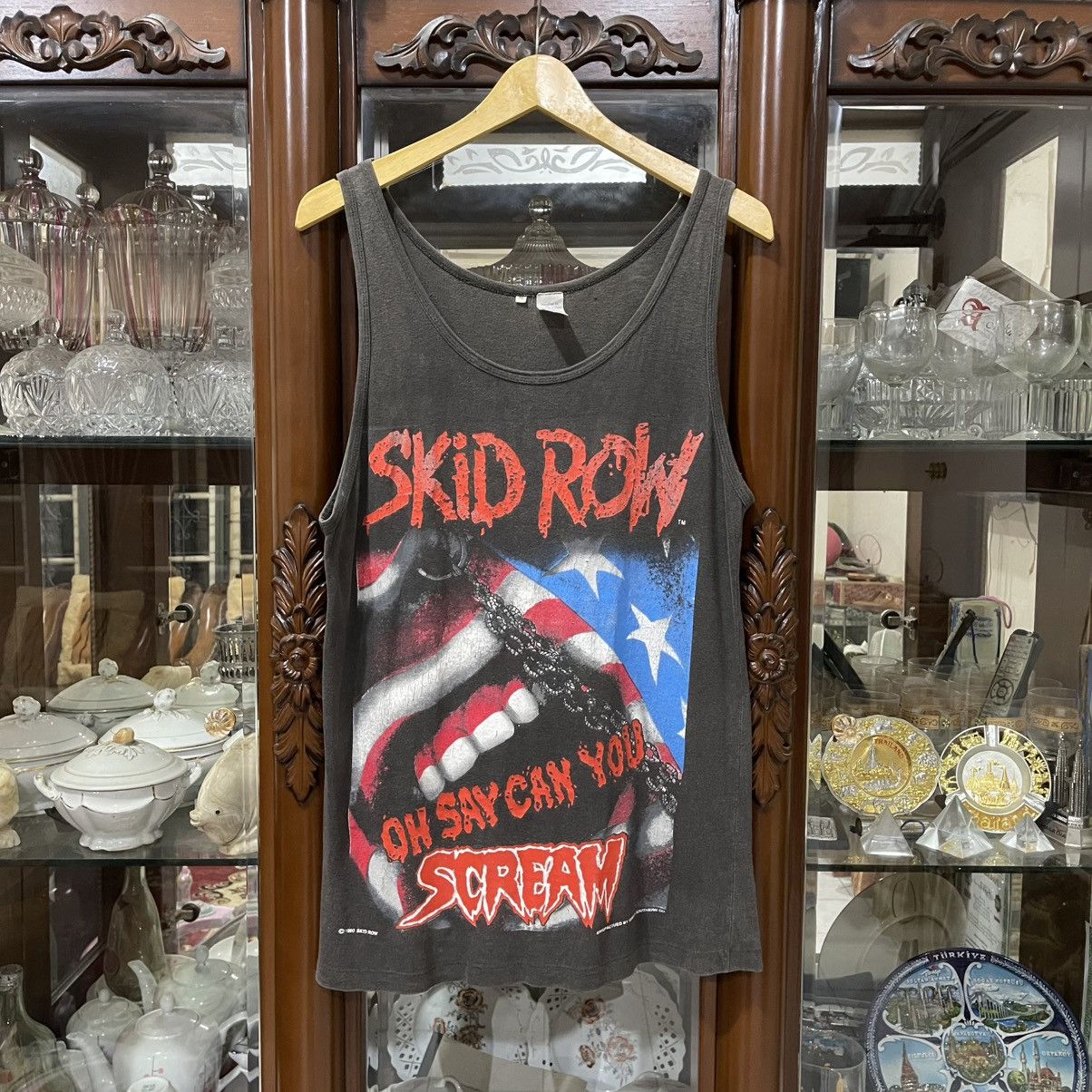 Band Tees Thrashed faded vtg skid row oh say can you scream 1990 tee Size US M / EU 48-50 / 2 - 1 Thumbnail
