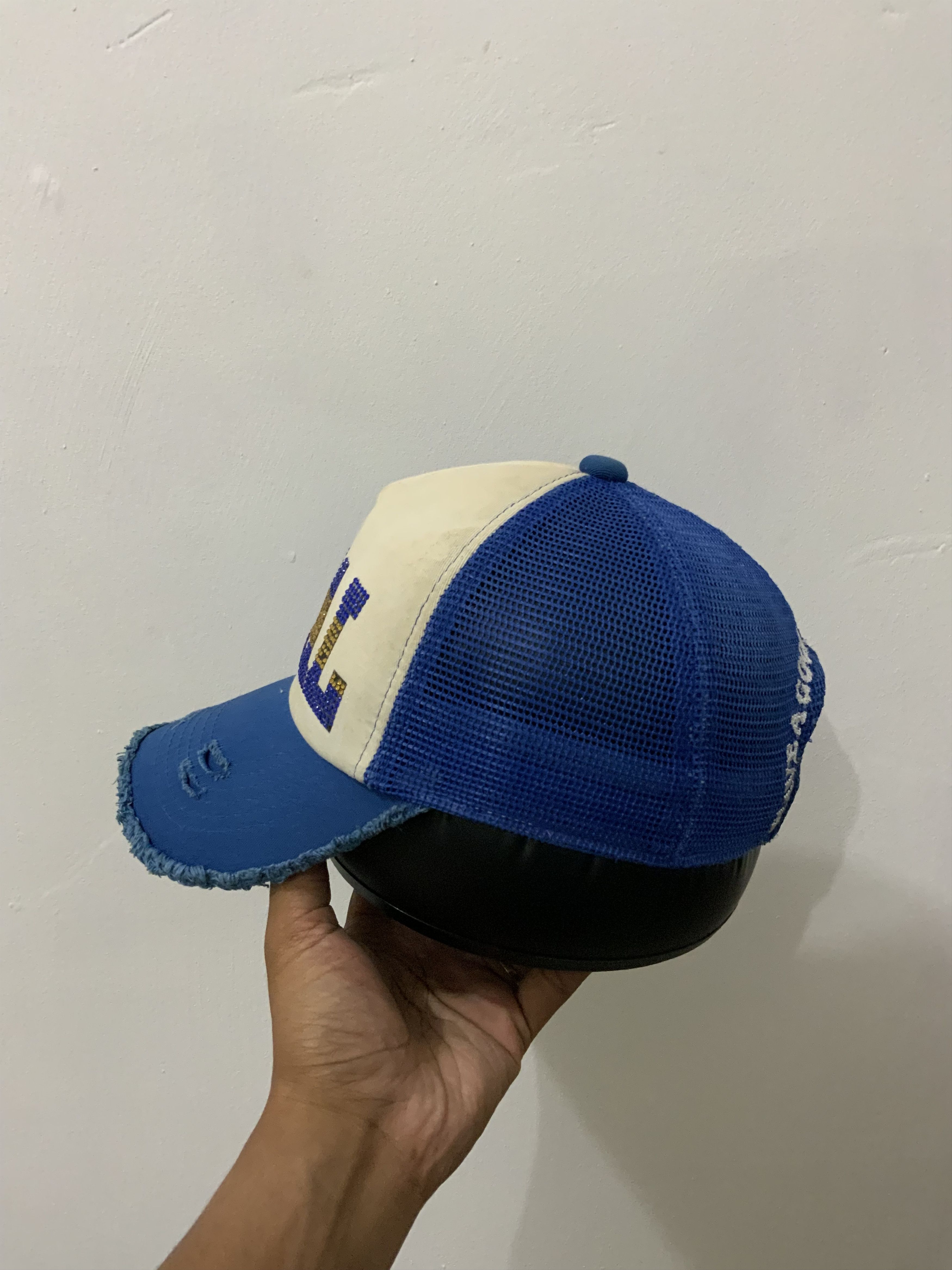 Hat Club Roial Diamond Distressed Trucker Hat Size ONE SIZE - 2 Thumbnail