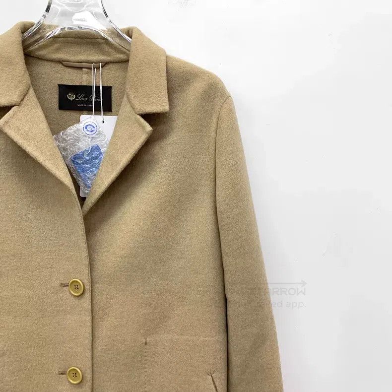 Loro Piana Loro Piana Brown cashmere lapel single-breasted long-sleev Size S / US 4 / IT 40 - 3 Thumbnail