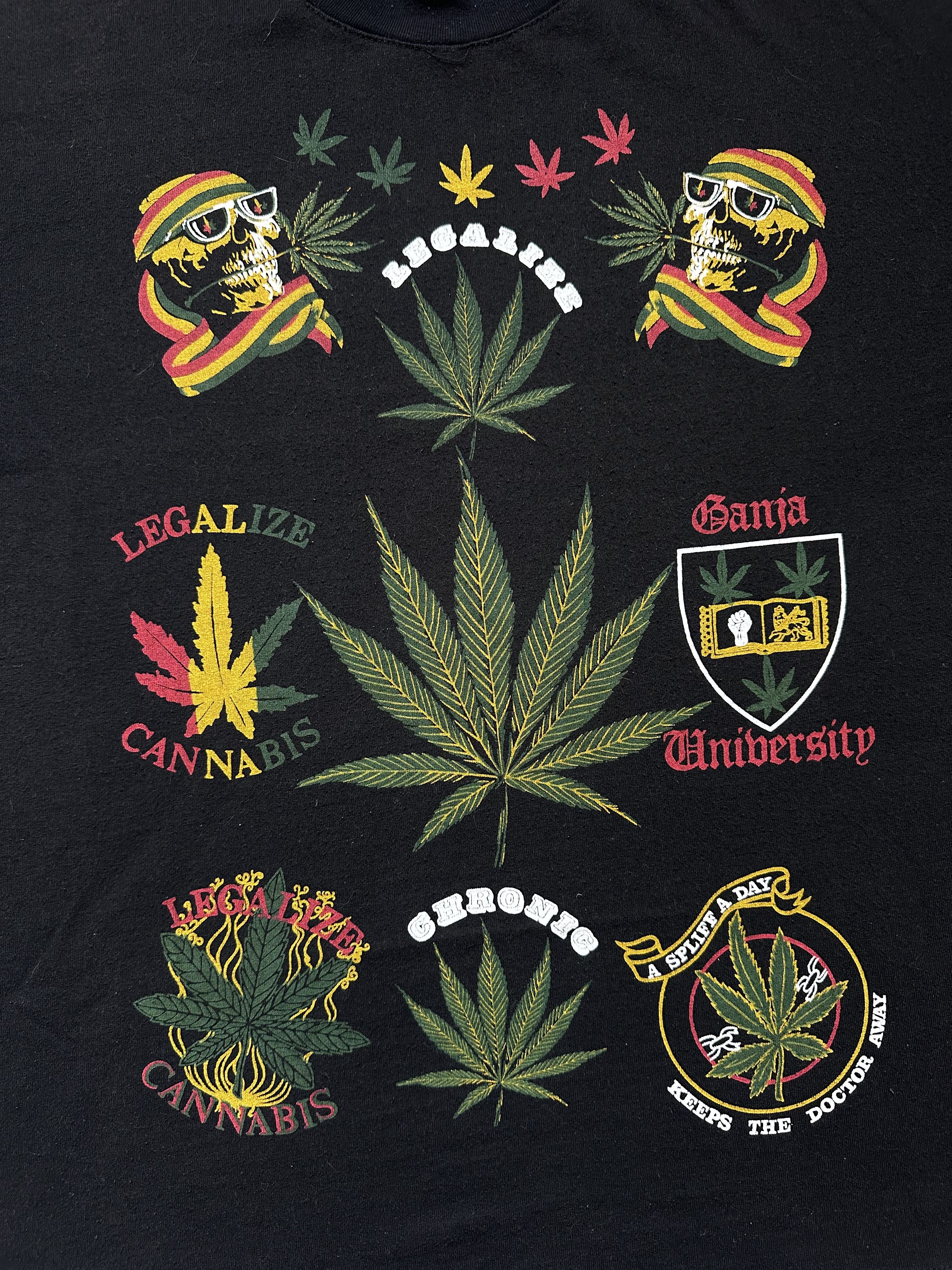 Vintage Vintage Cannabis Culture Graphic Oversize Streetwear T-Shirt Size US L / EU 52-54 / 3 - 3 Thumbnail