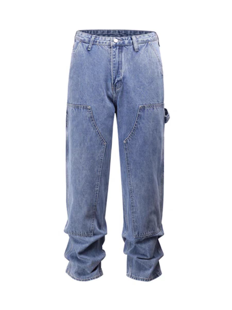 Japanese Brand × Jean High street washed and distressed straight leg jeans Size US 33 - 5 Thumbnail