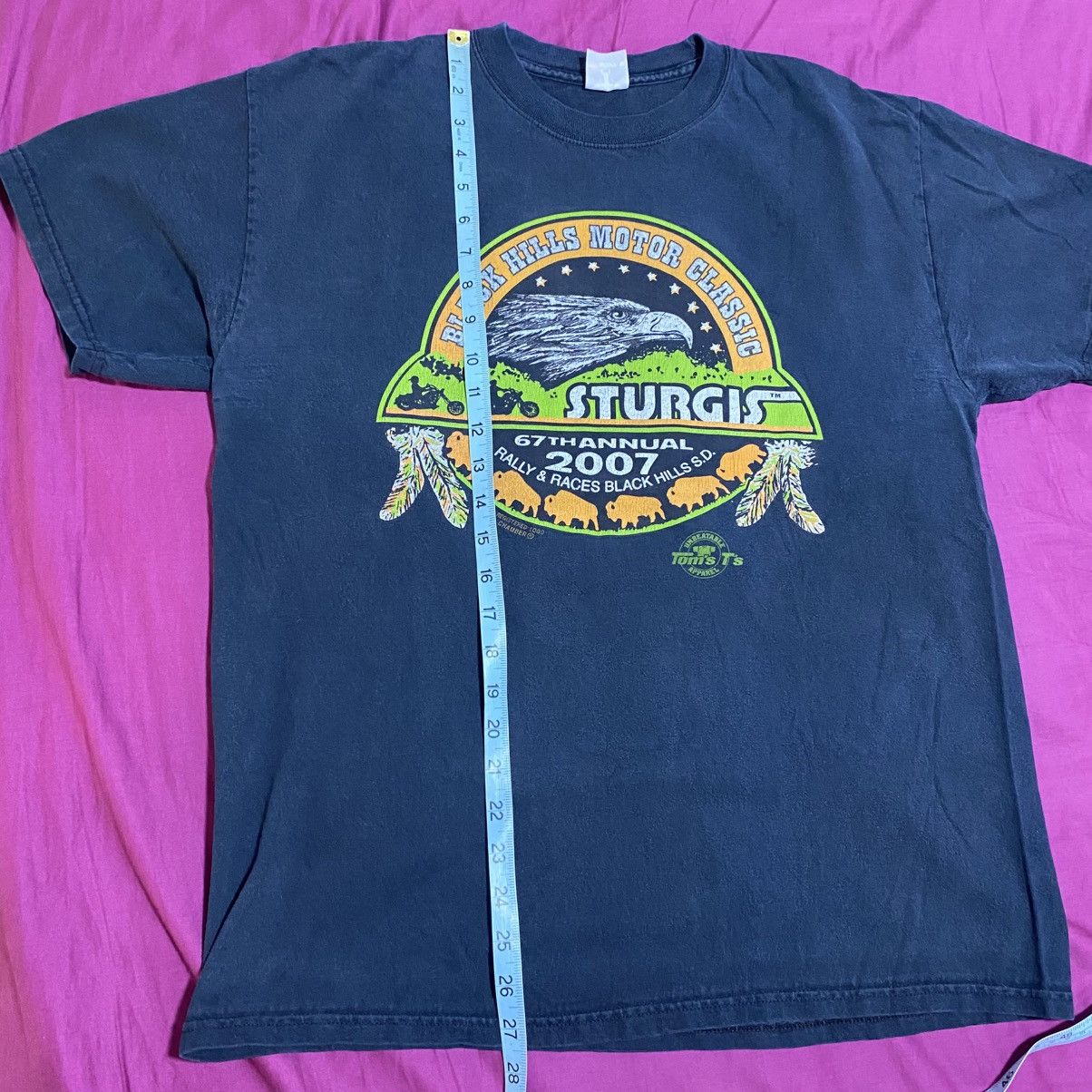 Harley Davidson Vintage Sturgis Black Hills Rally Eagle T Shirt Double Sided Size US L / EU 52-54 / 3 - 7 Thumbnail