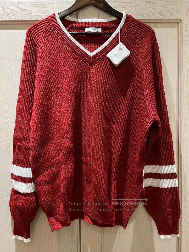 Brunello Cucinelli Brunello Cucinelli Red Sweater. Size US XL / EU 56 / 4 - 1 Thumbnail