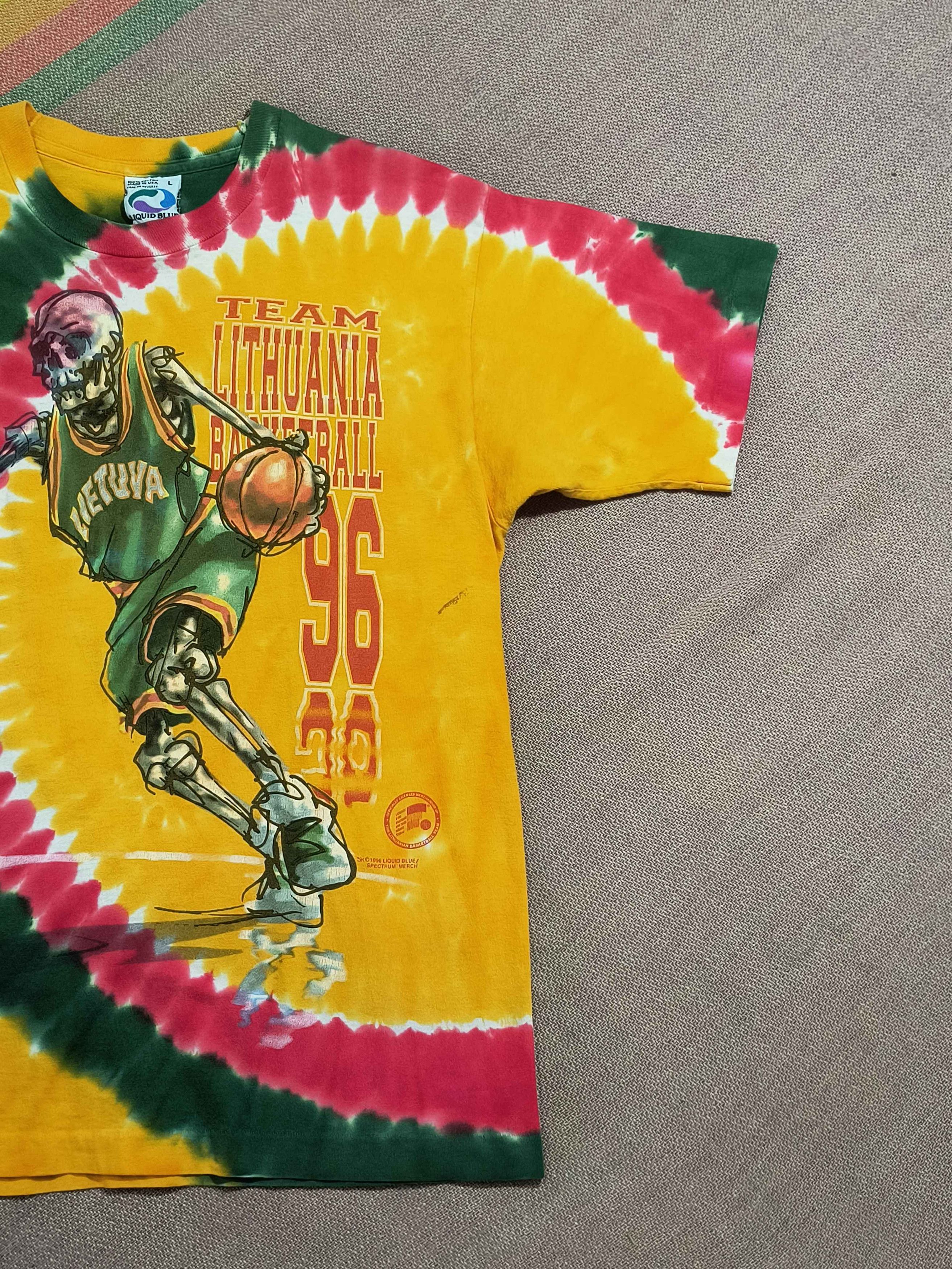 Band Tees Vintage Liquid Blue Greatful Dead Basketball Lithuania 1996 Size US L / EU 52-54 / 3 - 3 Thumbnail