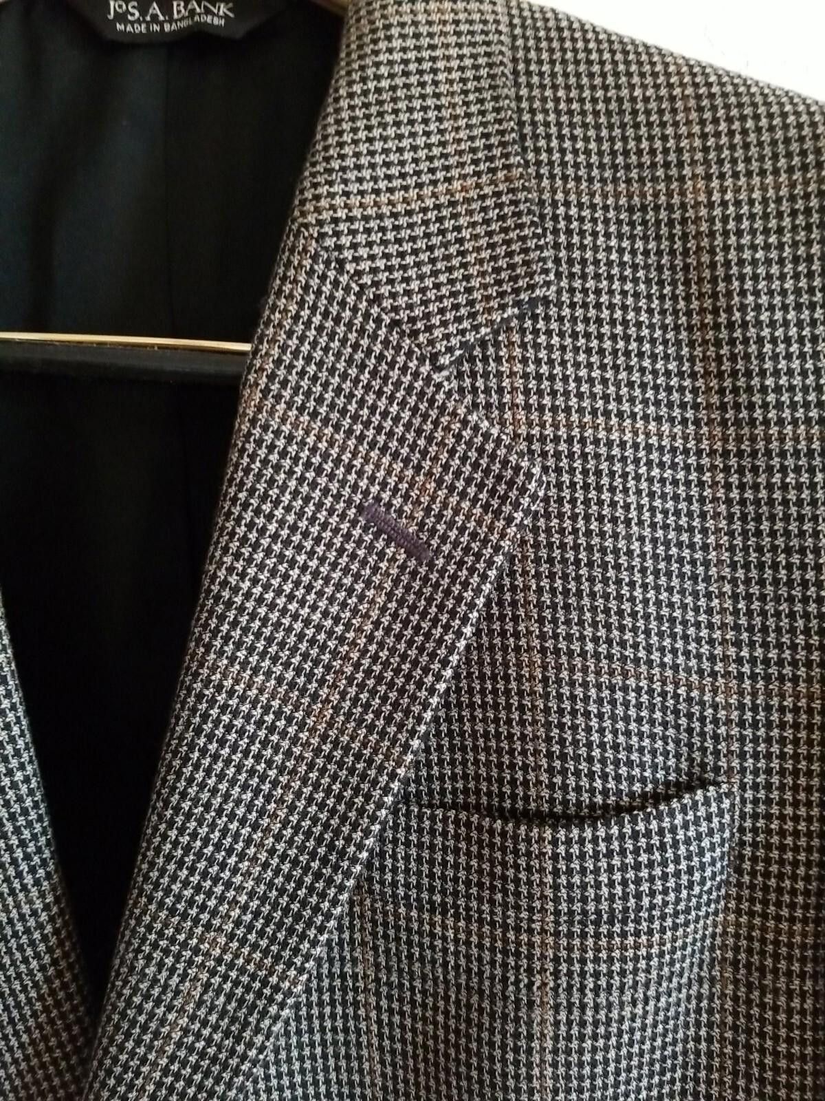 Jos. A. Bank JOS. A. Bank Mens 43L Silk Wool Blazer Jacket EUC! Size 42L - 5 Thumbnail