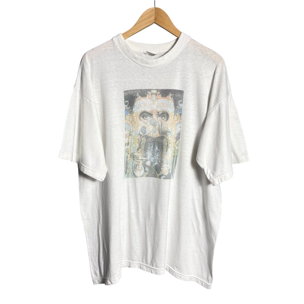 Michael Jackson Vintage 90s Michael Jackson Dangerous Tour T-Shirt Band Tee Size US XL / EU 56 / 4 - 1 Thumbnail