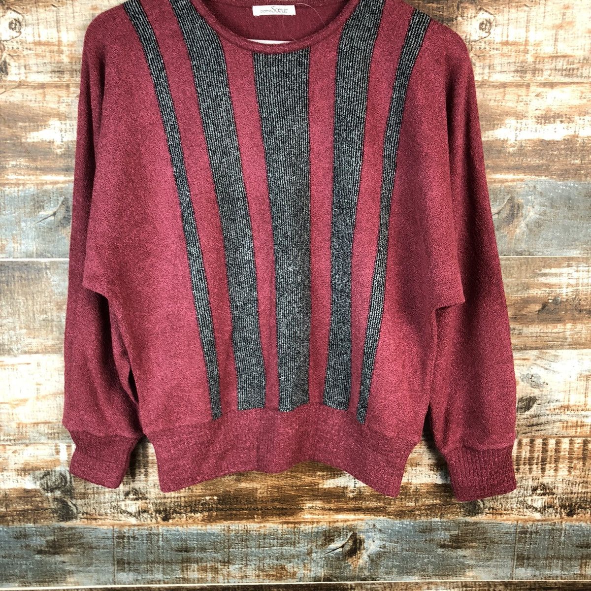 Homespun Knitwear × Japanese Brand Patria Soeur vintage Red Knitwear #A1358 Size S / US 4 / IT 40 - 6 Thumbnail