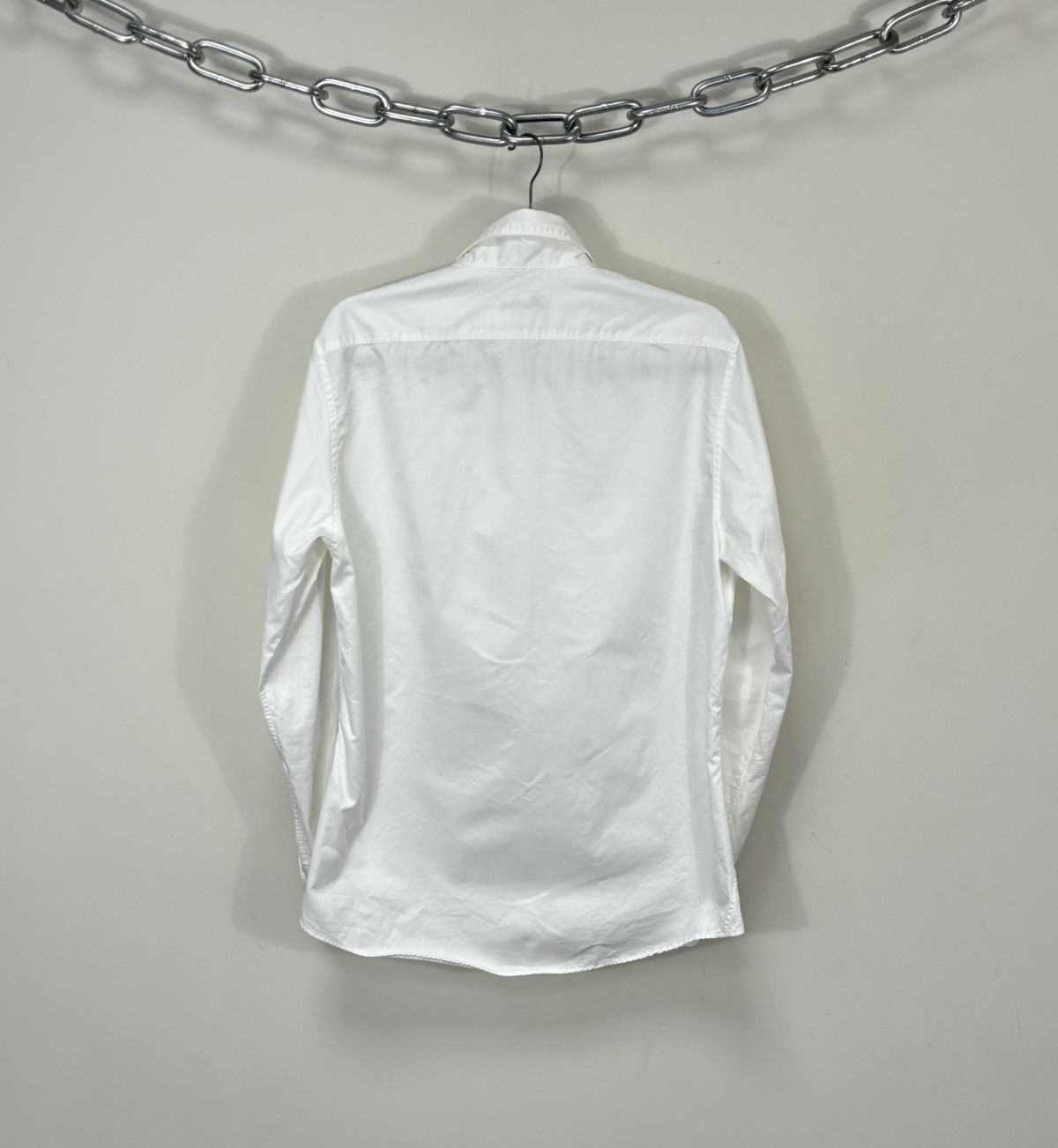 Strenstroms Stenstroms Slimline Men’s Twofold Cotton White Dress Shirt Size US M / EU 48-50 / 2 - 13 Thumbnail