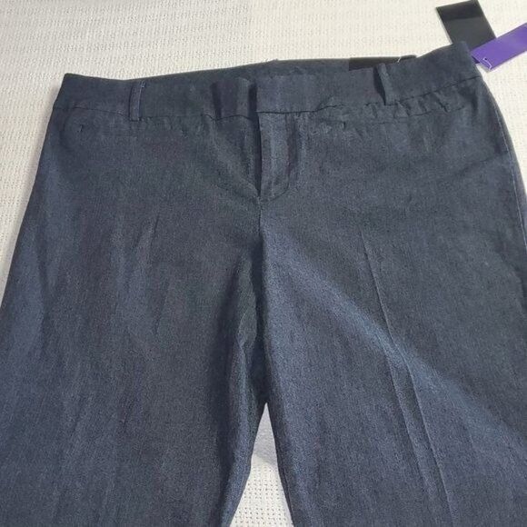 Designer Attyre New York Kerry High Rise Belt Looped Dark Blue Sz 16 Size 38" / US 16 / IT 52 - 2 Thumbnail