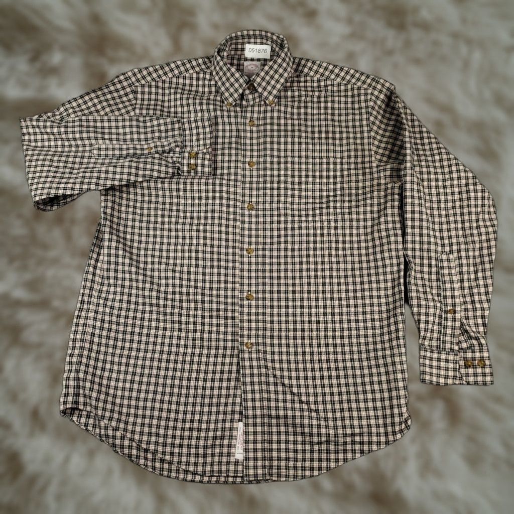 Brooks Brothers Brooks Brothers Shirt Mens Medium Blue Plaid Button-Up Long Sleeve Cotton Dress Shirt Classic Preppy American Size US M / EU 48-50 / 2 - 1 Thumbnail