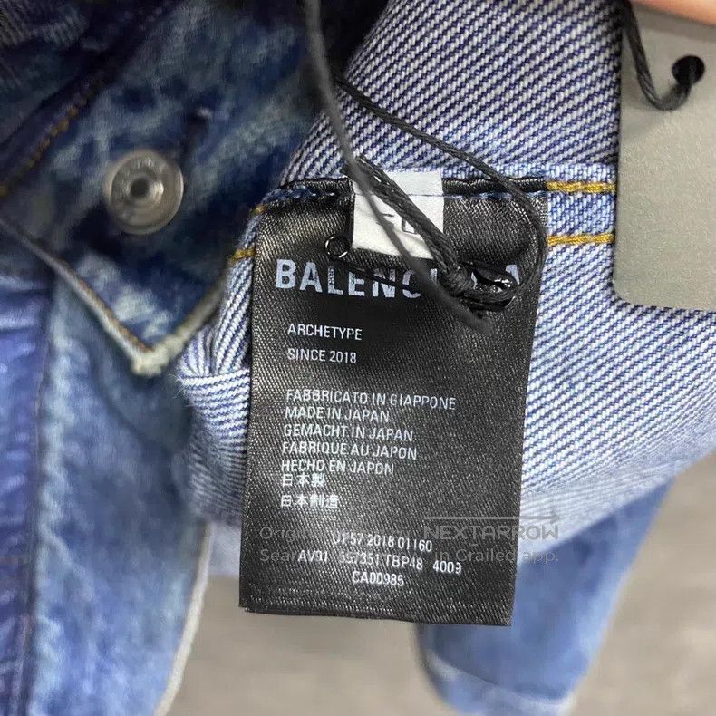 Balenciaga Balenciaga Blue Back Printed Logo Denim Jacket Size US L / EU 52-54 / 3 - 4 Thumbnail