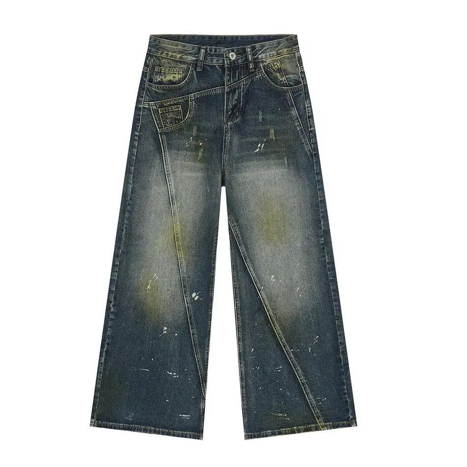 Japanese Brand Retro loose graffiti wide leg jeans Size US 32 / EU 48 - 5 Thumbnail