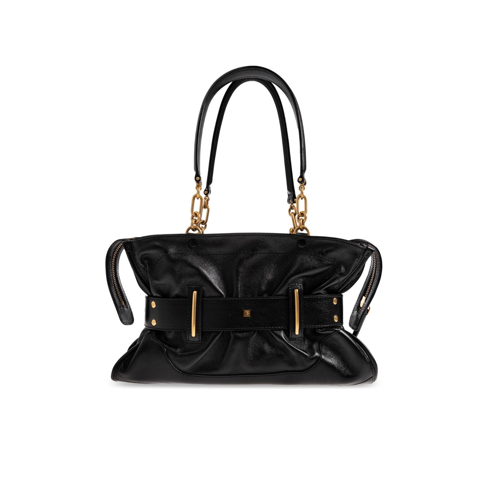 Balmain BALMAIN Anthem Black Leather Shoulder Bag New Size ONE SIZE - 2 Thumbnail