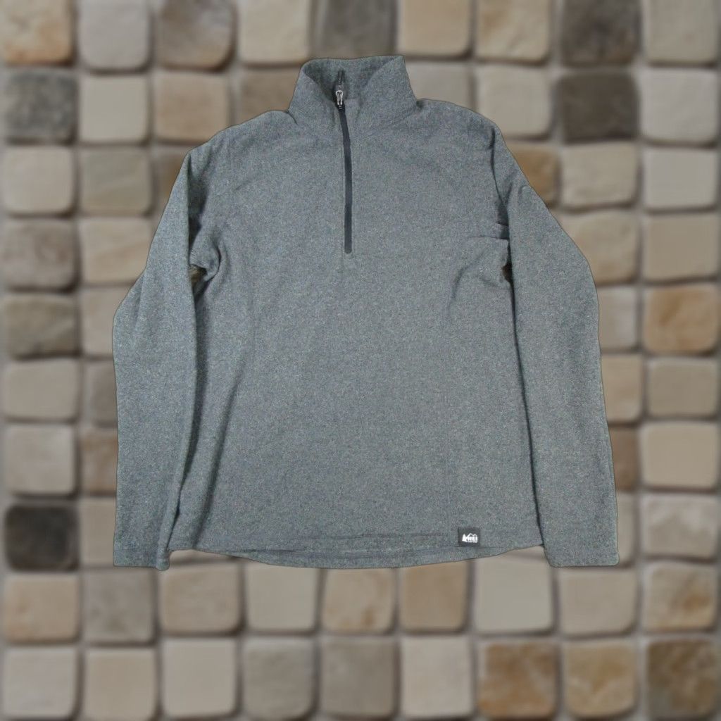 Vintage REI Womens Small Grey Quarter Zip Hiking Fleece Sweater Size S / US 4 / IT 40 - 1 Thumbnail