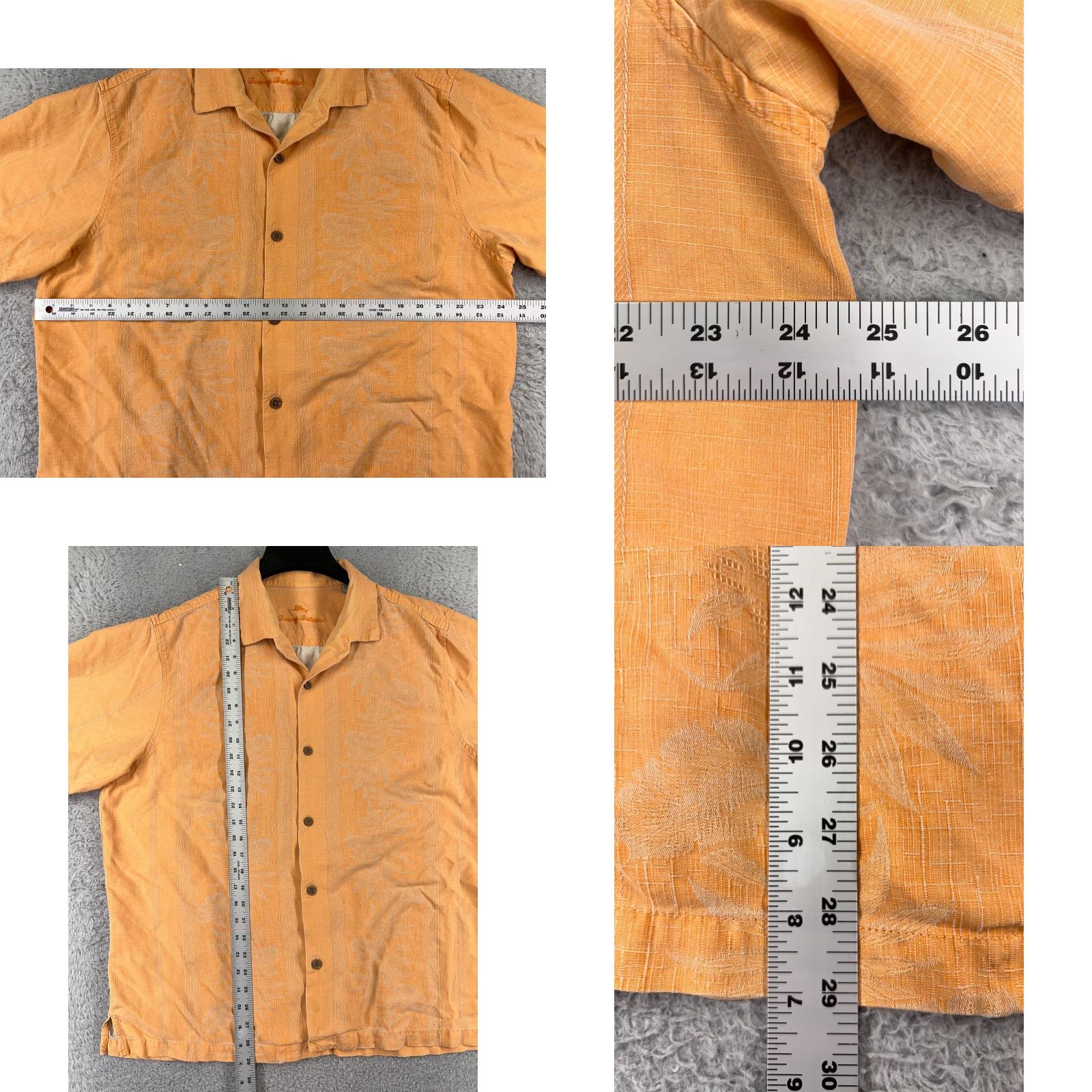 Tommy Bahama Tommy Bahama Shirt Men Button-Up Short Sleeve Floral Orange Palm Hawaiian Vacation Beach XL Vintage: No Size US XL / EU 56 / 4 - 8 Thumbnail