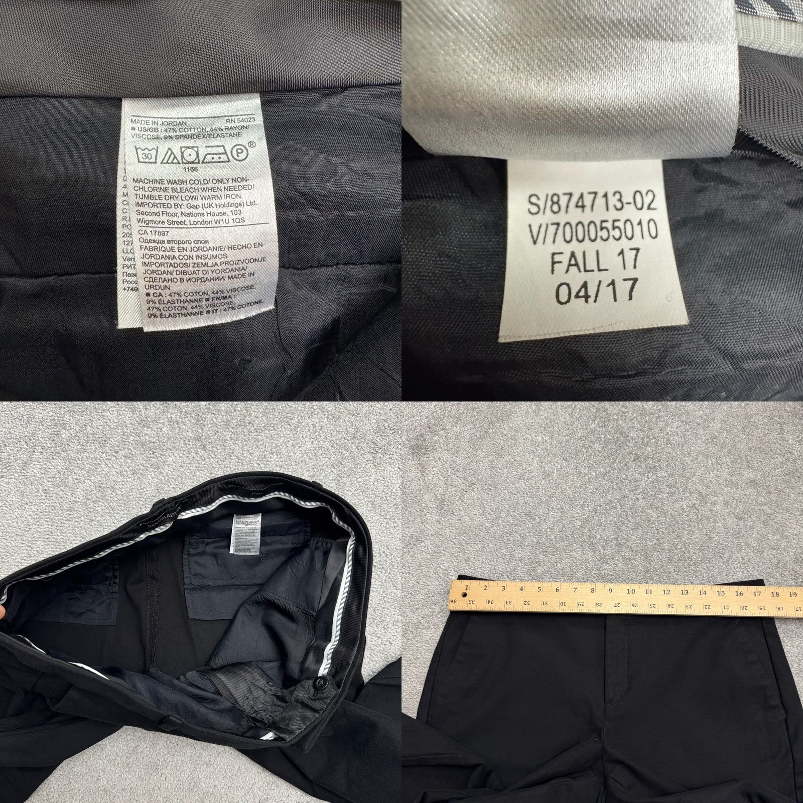 Banana Republic Banana Republic Avery Straight Ankle Trouser Pants Womens 16 XL Black Work 35x25 Men's? Size 32" / US 10 / IT 46 - 8 Thumbnail