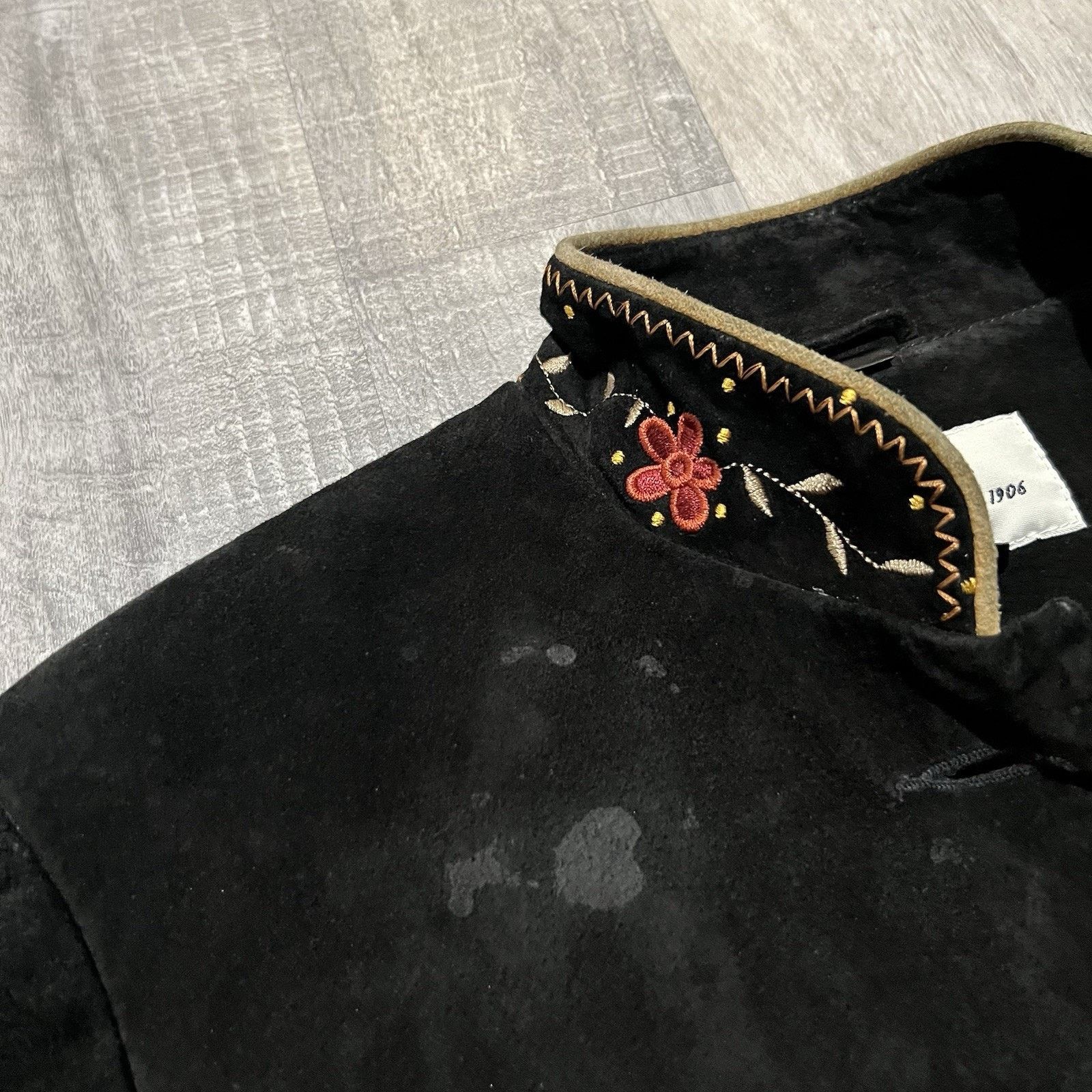 Scully Leather Scully Western Jacket Womens Black Suede Cropped Floral 8 Size M / US 6-8 / IT 42-44 - 5 Thumbnail