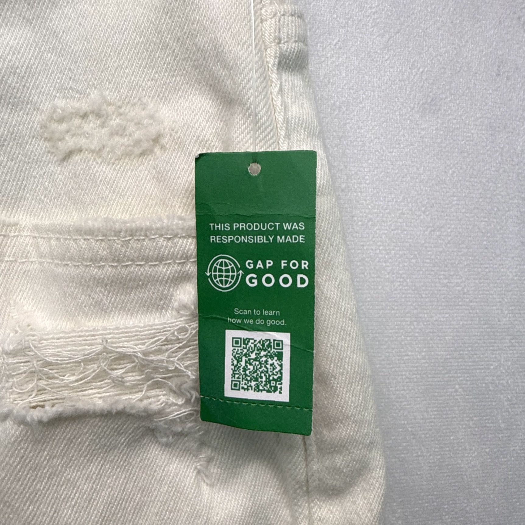 Gap Gap White Cheeky Midi Short High Rise Raw Hem 29 8 T 6" Inseam Bermuda Womens Tall NWT Size 29" - 6 Thumbnail