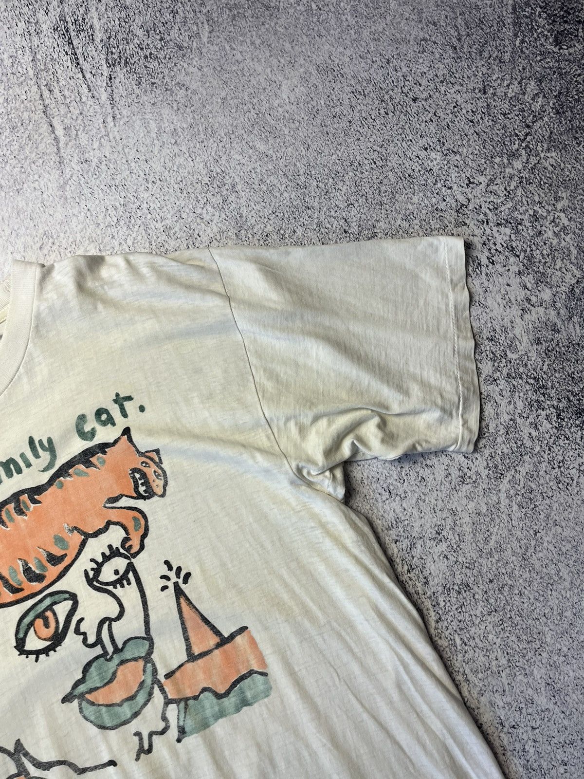 Vintage Vintage 1989 THE FAMILY CAT tom verlaine artwork t-shirts Size US XL / EU 56 / 4 - 12 Thumbnail