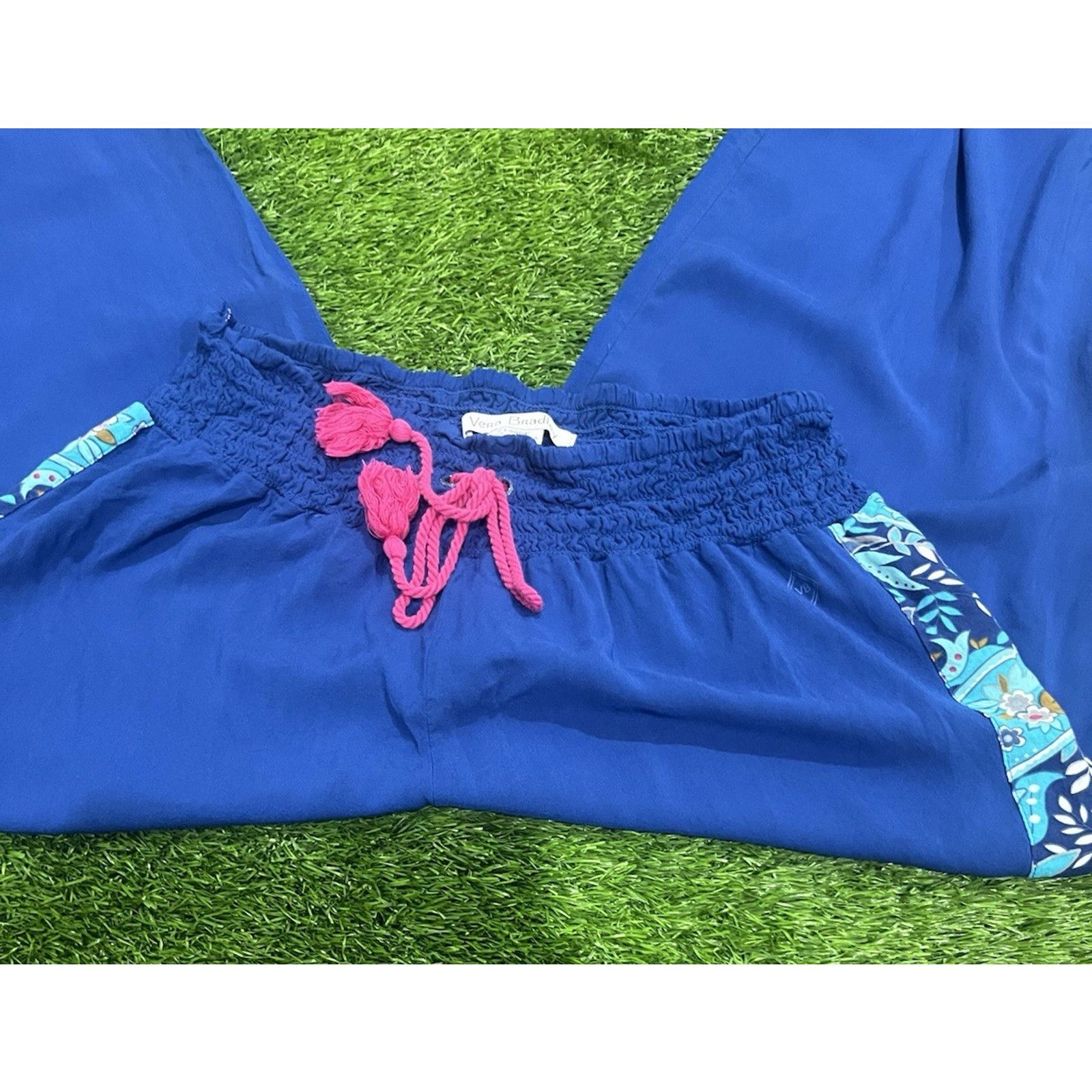 Vera Bradley Vera Bradley Smocked Waist Wide Leg Challis Pants XL Boho Size 30" / US 8 / IT 44 - 4 Thumbnail