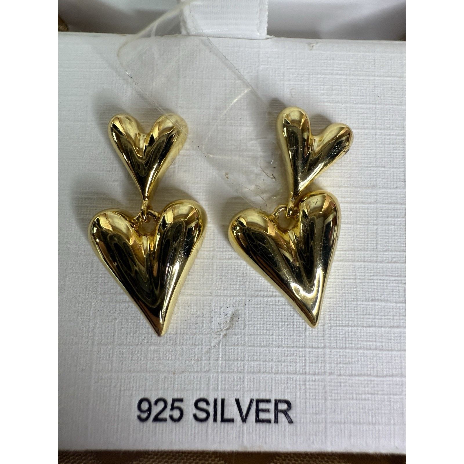 Rachel Zoe NEW IN BOX Rachel Zoe 925 Silver Vermeil Heart Earrings Size ONE SIZE - 2 Thumbnail