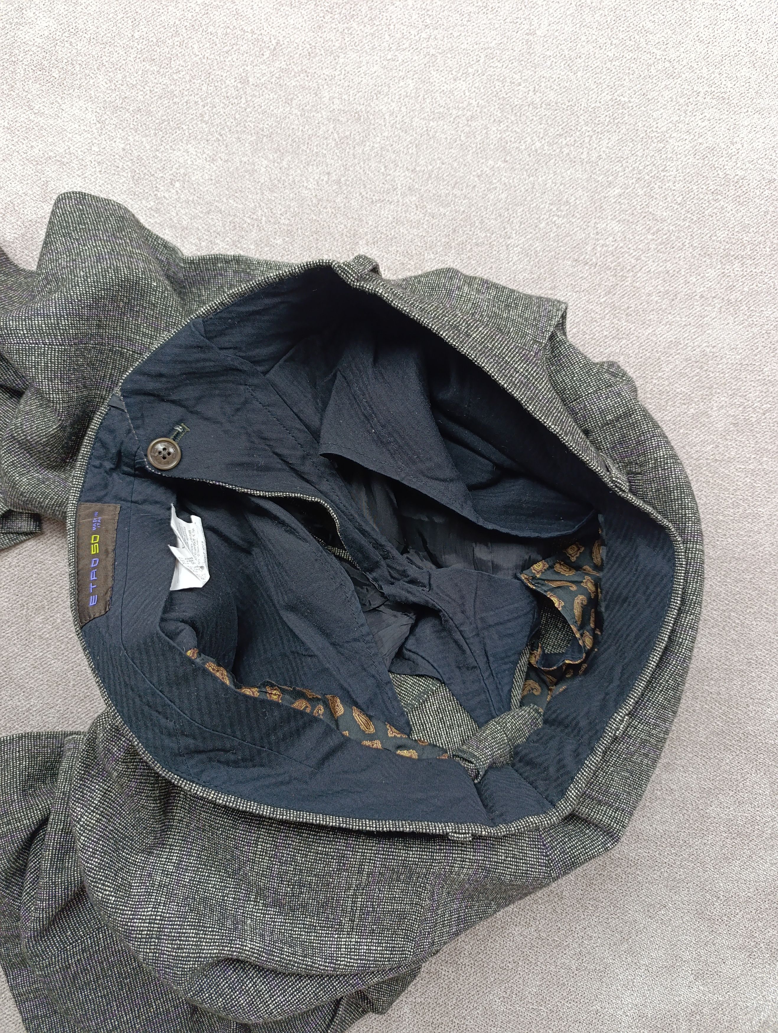 Etro Etro Milano Mens Classic Wool/Silk Suit Size 50R - 20 Thumbnail