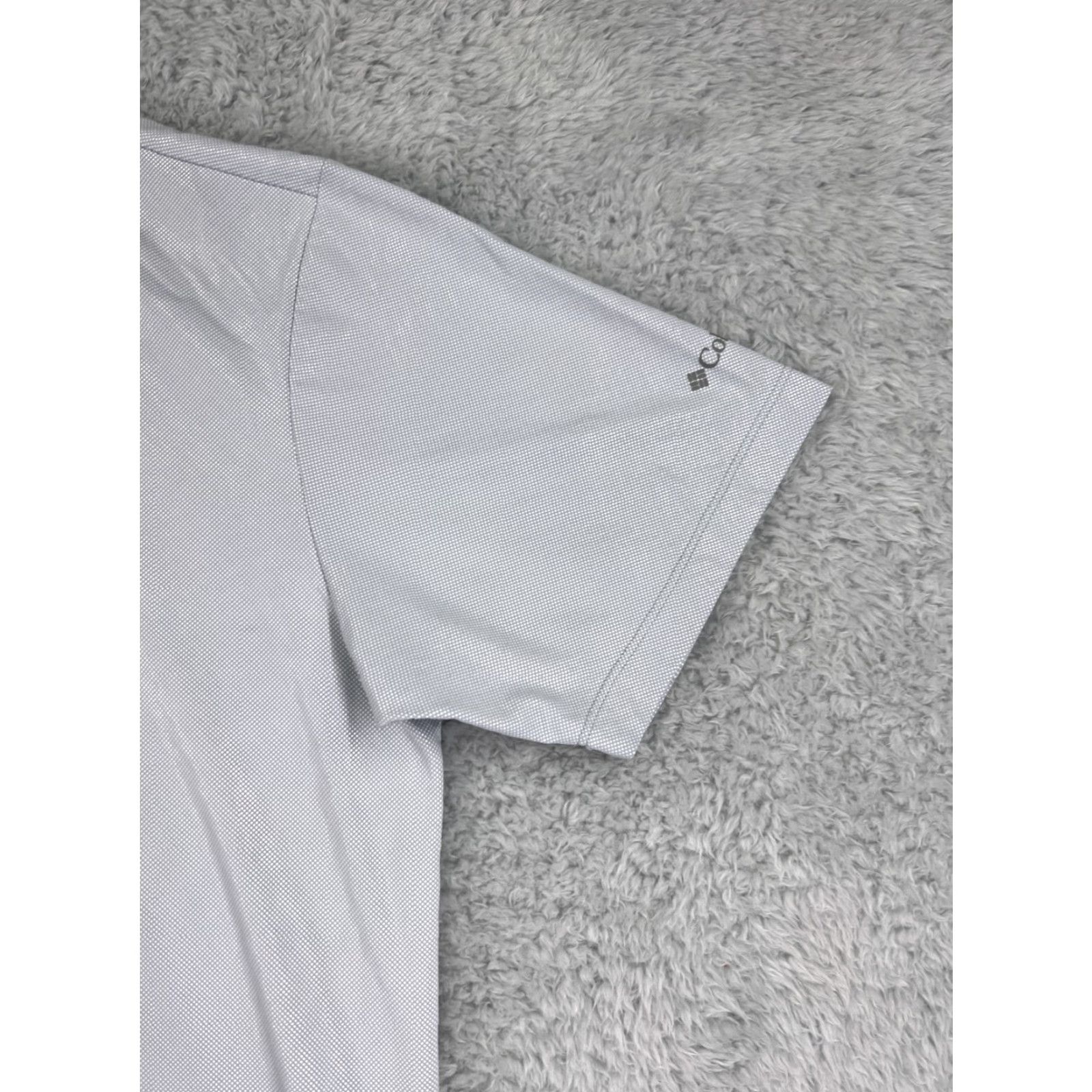 Vintage Columbia Polo Shirt Mens XL Blue Shiny Dots 100% Polyester Size US XL / EU 56 / 4 - 7 Thumbnail