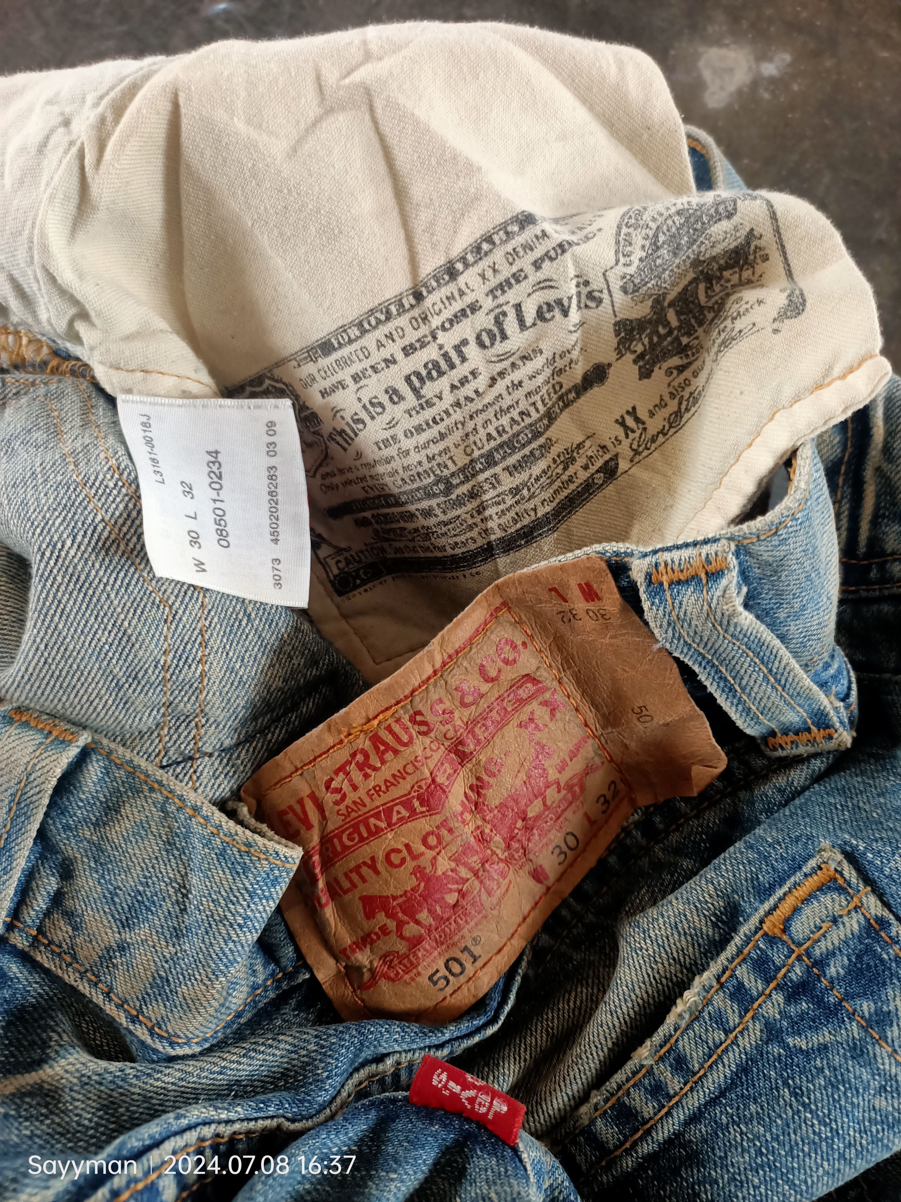 Levi's × Vintage VINTAGE LEVIS 501 DISTRESSED JEANS Size US 30 / EU 46 - 8 Thumbnail