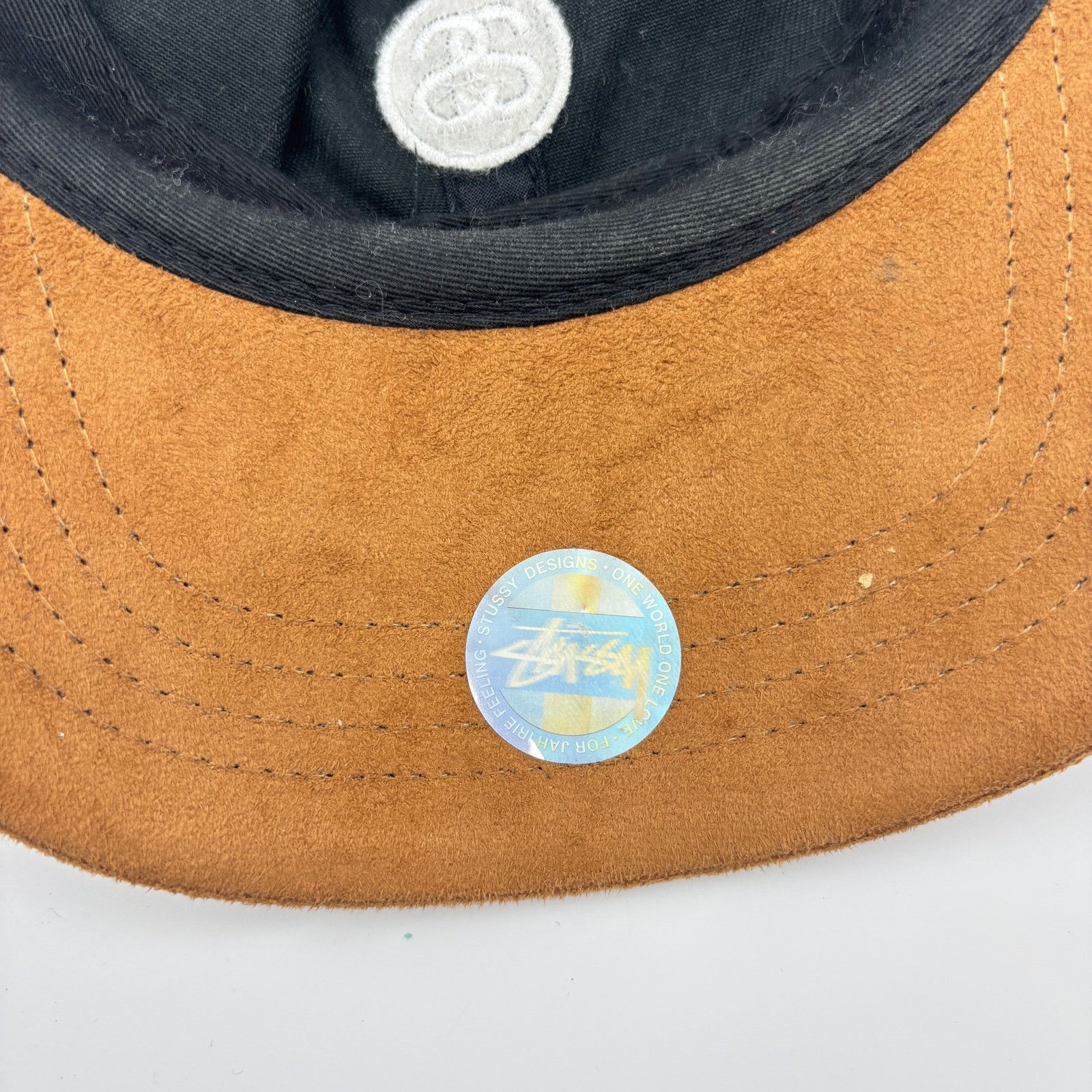 Rare Stussy Mini SS Suede Visor Cap Adjustable Strapback