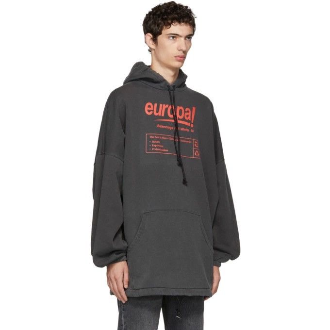 Balenciaga FW18 Europa Oversized Hoodie Size US M / EU 48-50 / 2 - 4 Thumbnail