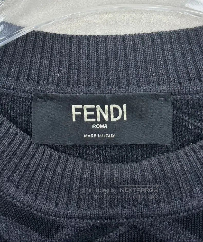 Fendi Fendi Black Knit Sweater with Double F Logo Size US S / EU 44-46 / 1 - 3 Thumbnail