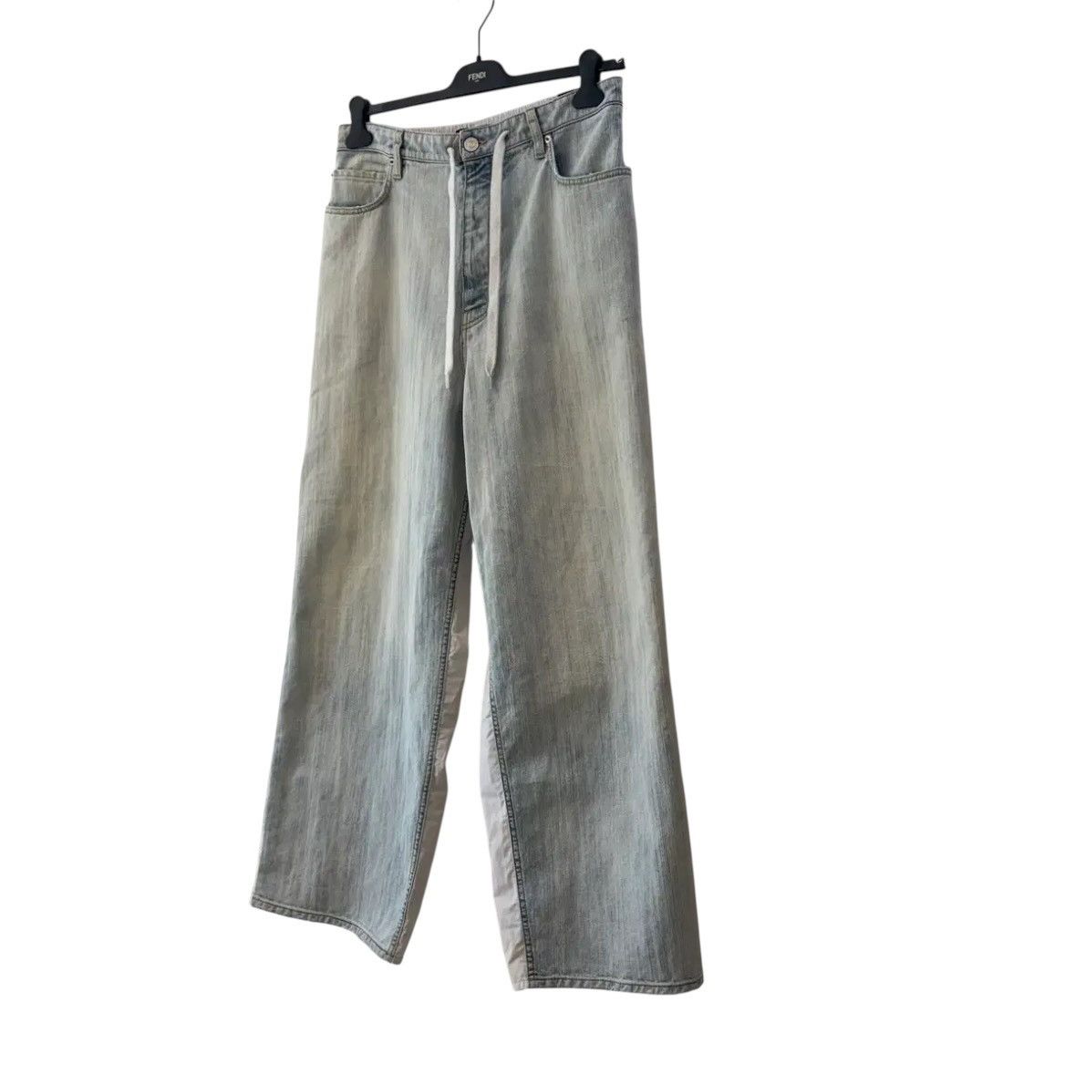 Balenciaga Balenciaga 24fw Denim Jersey Track Hybrid Pants Size US 31 - 3 Thumbnail