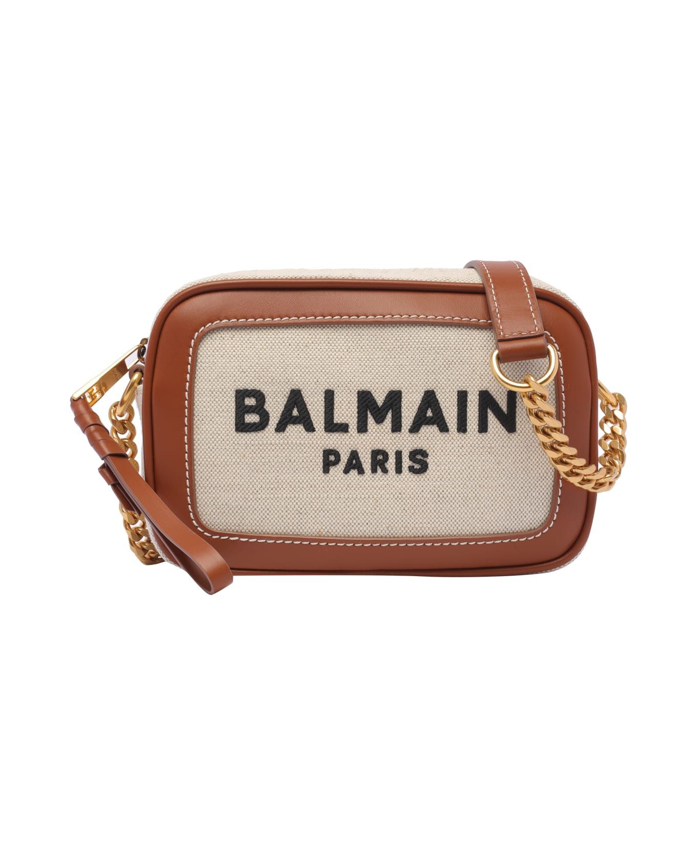 Balmain o1s1wg111225 Size:OS/B-Army Camera Case in White/Brown Size ONE SIZE - 1 Thumbnail