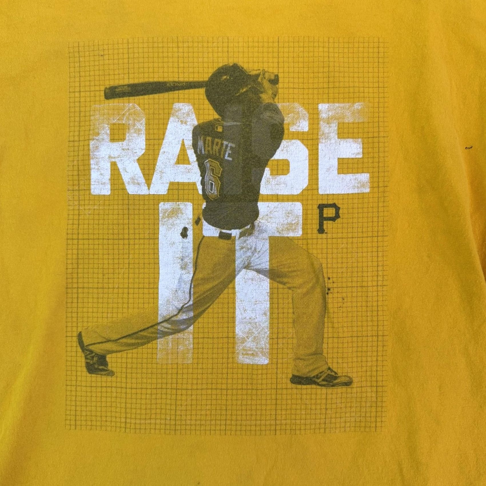 Jerzees Pittsburgh Pirates Shirt Mens XL Yellow MLB Jerzees Starling Marte Tee Size US XL / EU 56 / 4 - 2 Thumbnail